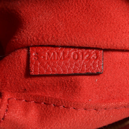 Celine Drummed Calfskin Nano Luggage Coquelicot 7 of 8