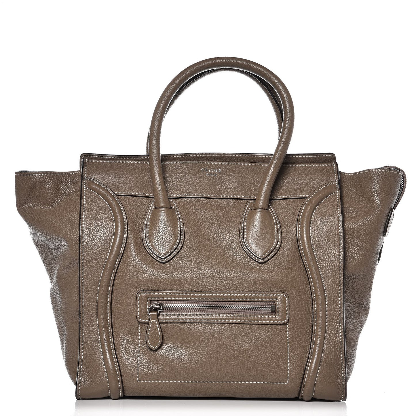 Drummed Calfskin Mini Luggage Souris