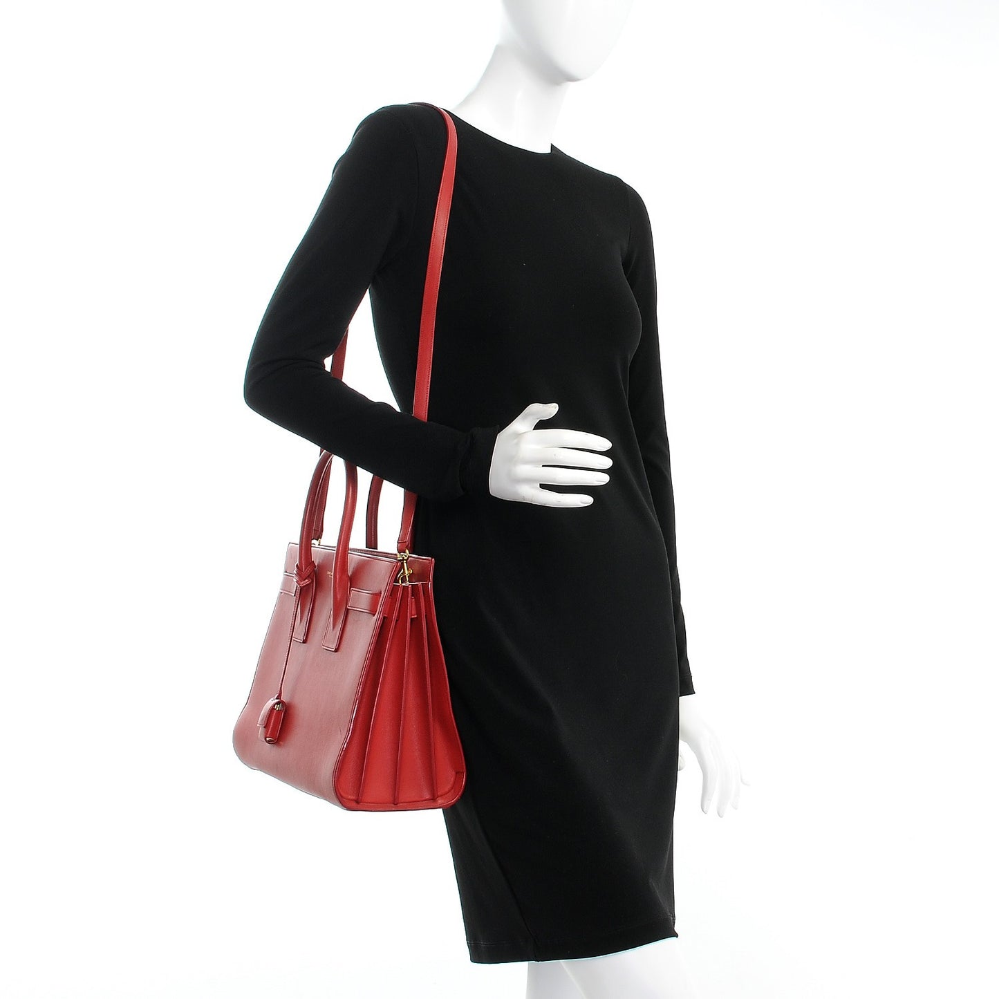 Calfskin Small Sac De Jour Lipstick Red