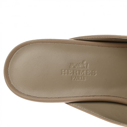 Hermes Calfskin Oz Mules 37 Blanc Gomme 7 of 8