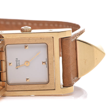 Hermes Stainless Steel Barenia 23mm Medor Quartz Watch Fauve 5 of 11
