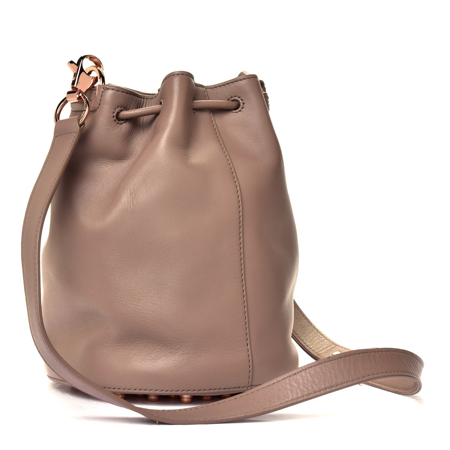 Alexander Wang Calfskin Alpha Bucket Bag Tan 2 of 7