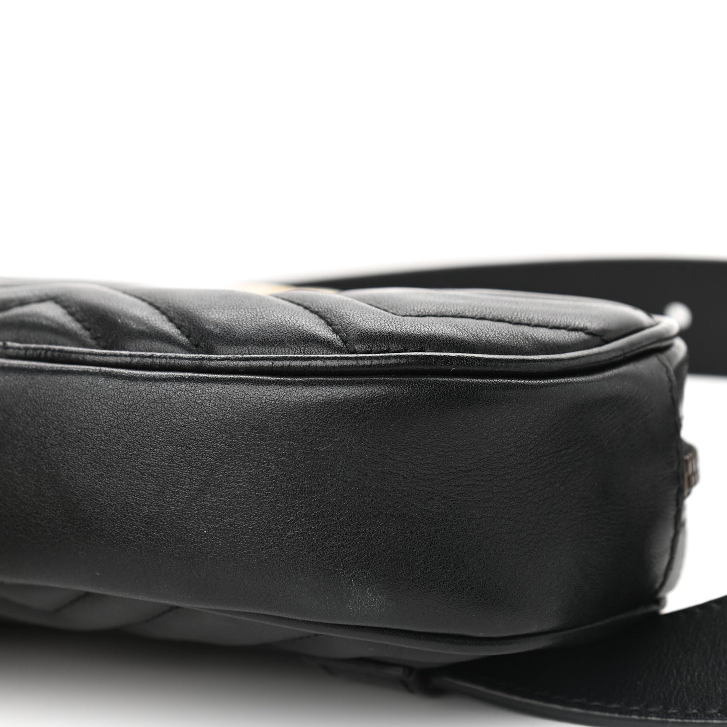 Calfskin Matelasse GG Marmont Belt Bag 85 34 Black