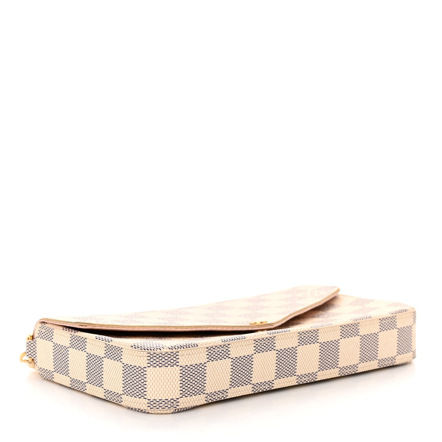 Louis Vuitton Damier Azur Pochette Felicie Chain Wallet Rose Ballerine 5 of 10