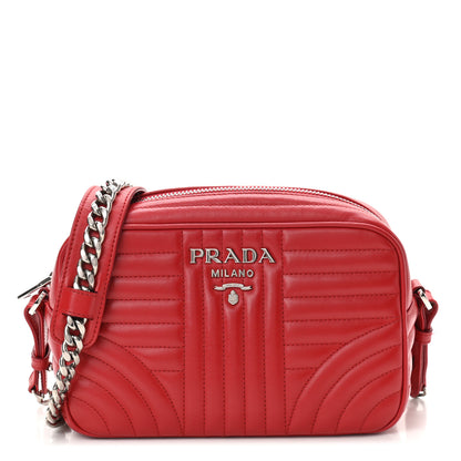 Prada Soft Calfskin Diagramme Camera Bag Rosso 1 of 11