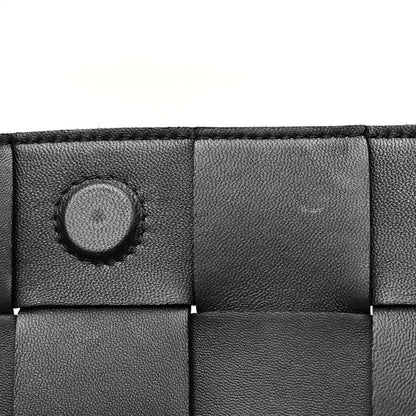 Bottega Veneta Lambskin Maxi Intrecciato Cassette Crossbody Bag Black 10 of 11