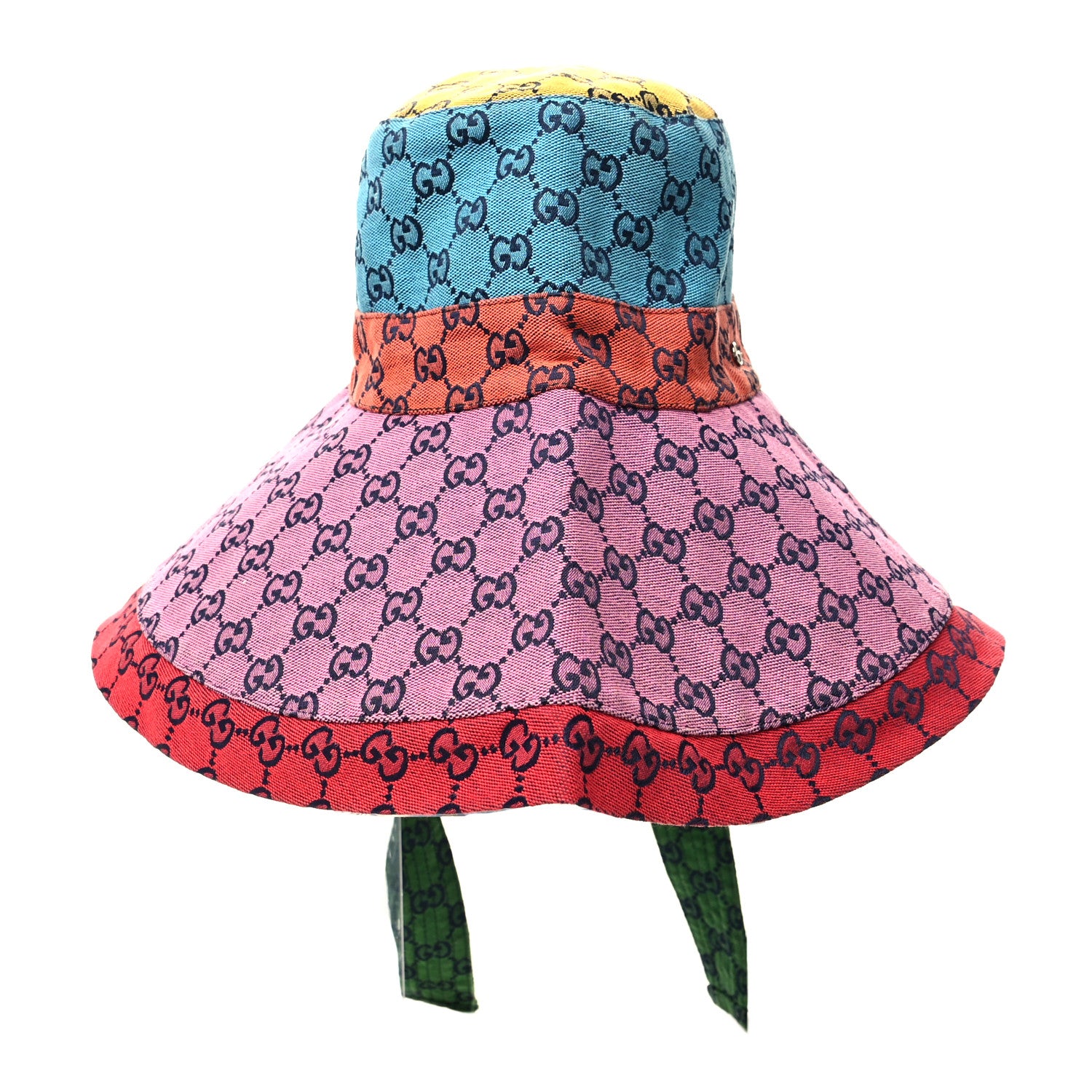Gucci Monogram Multicolor Wide Brim Hat M Pink Multicolor 4 of 8