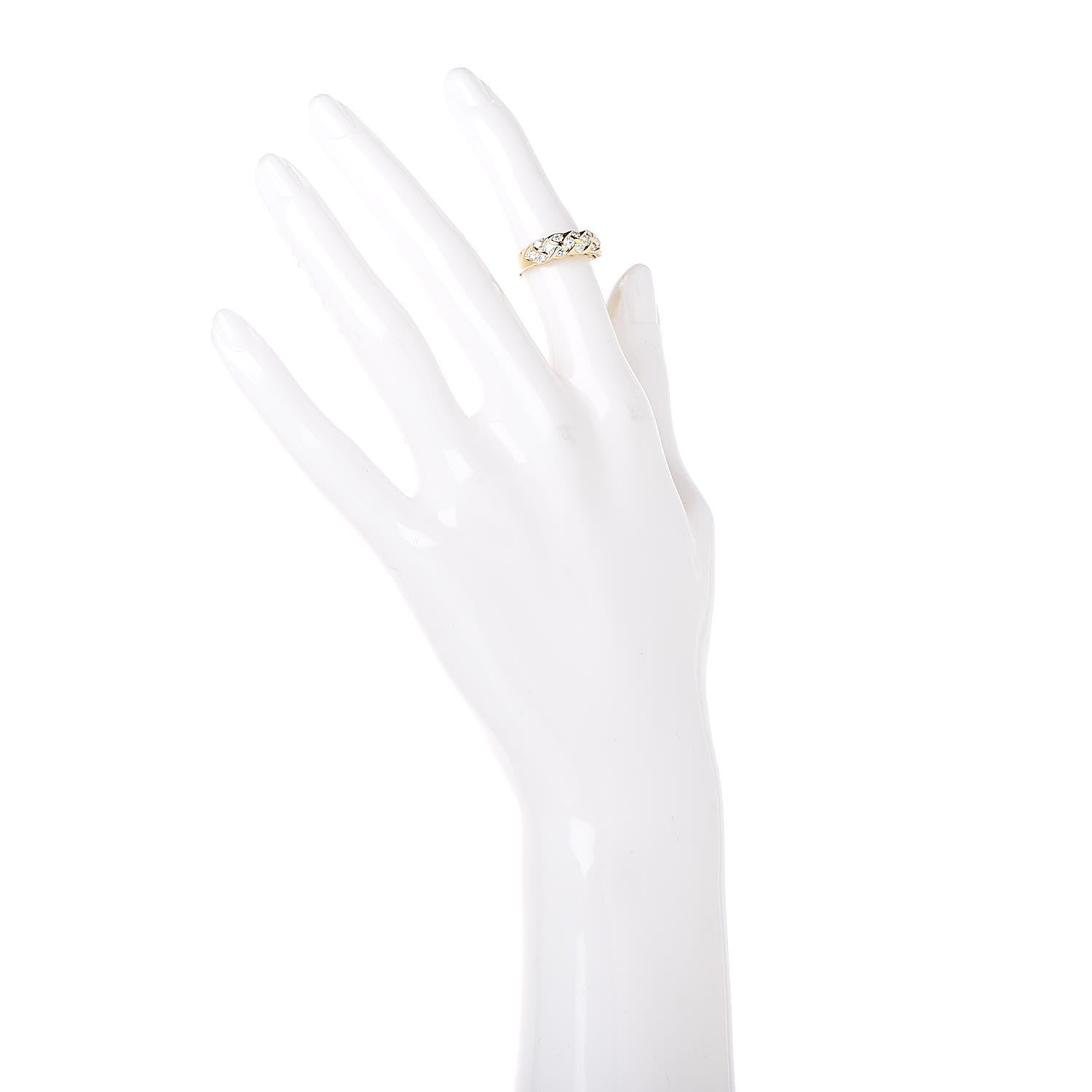 Tiffany 18K Yellow Gold Diamond Woven Band Ring 47 4.25 2 of 6