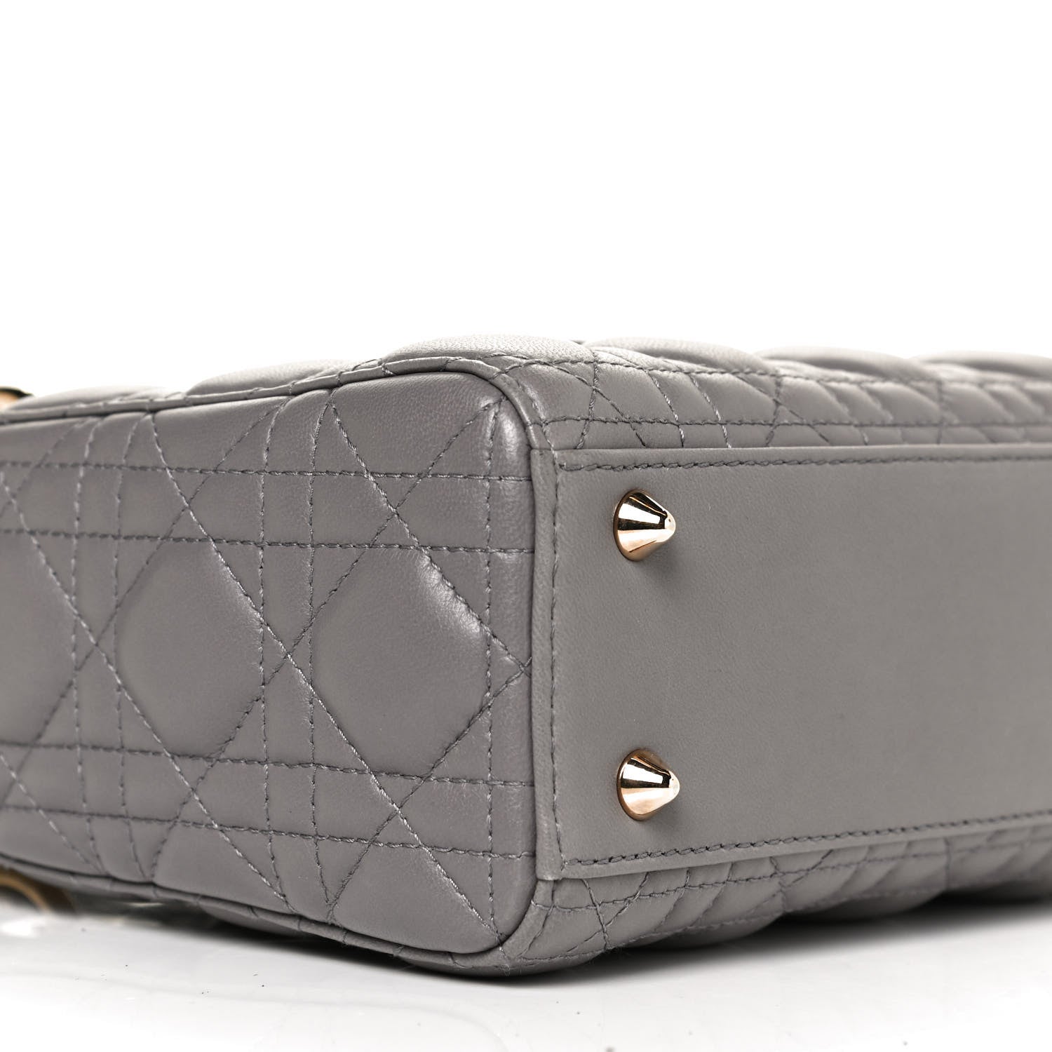 Christian Dior Lambskin Cannage Small Lucky Badges My Lady Dior Grey 8 of 9