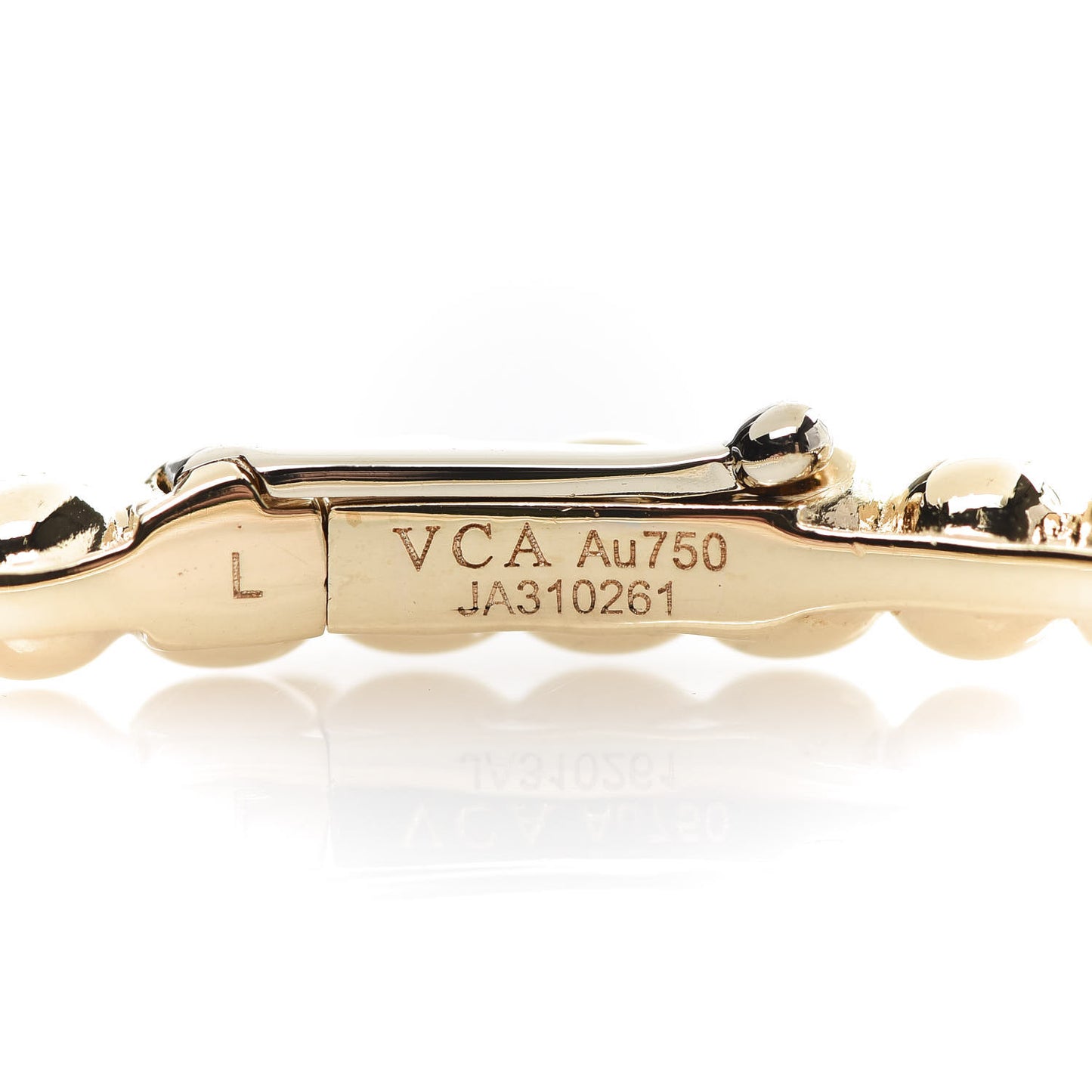 18K Yellow Gold Perlee Pearls of Gold Bracelet L