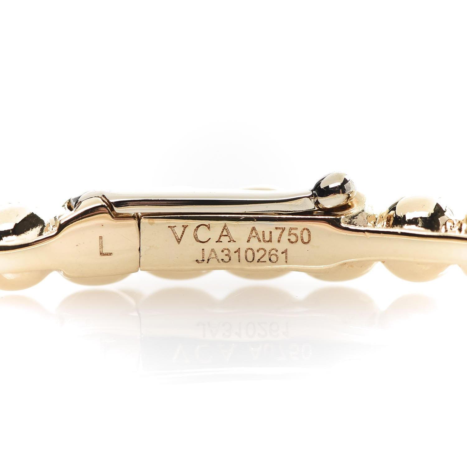 Van Cleef & Arpels 18K Yellow Gold Perlee Pearls of Gold Bracelet L 5 of 5