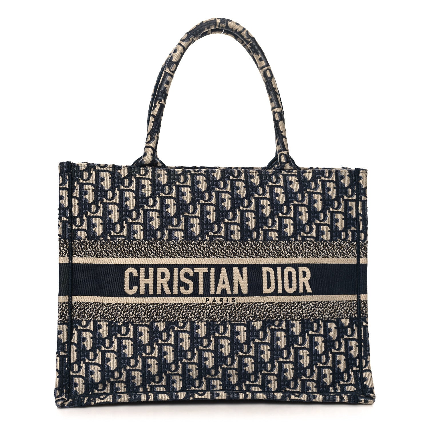 Christian Dior Oblique Medium Book Tote Blue Multicolor 1 of 12