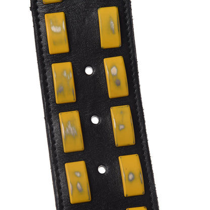 Gucci Metal Tiger Head Studded Belt 80 32 Yellow Black 8 of 8