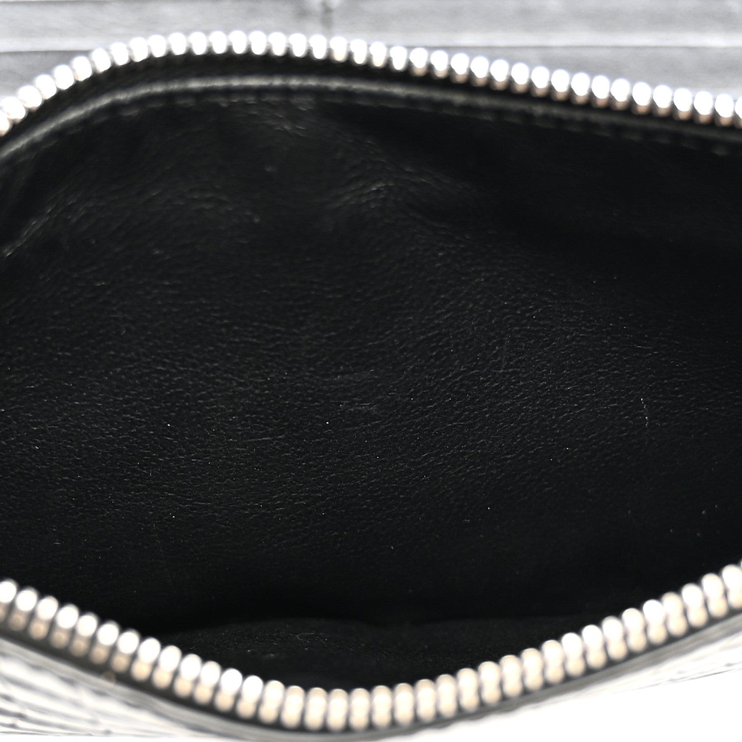 Saint Laurent Calfskin Crocodile Embossed Monogram Uptown Wallet Black 6 of 10