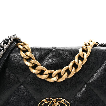 Chanel Goatskin Quilted Medium Chanel 19 Flap Black 8 of 10