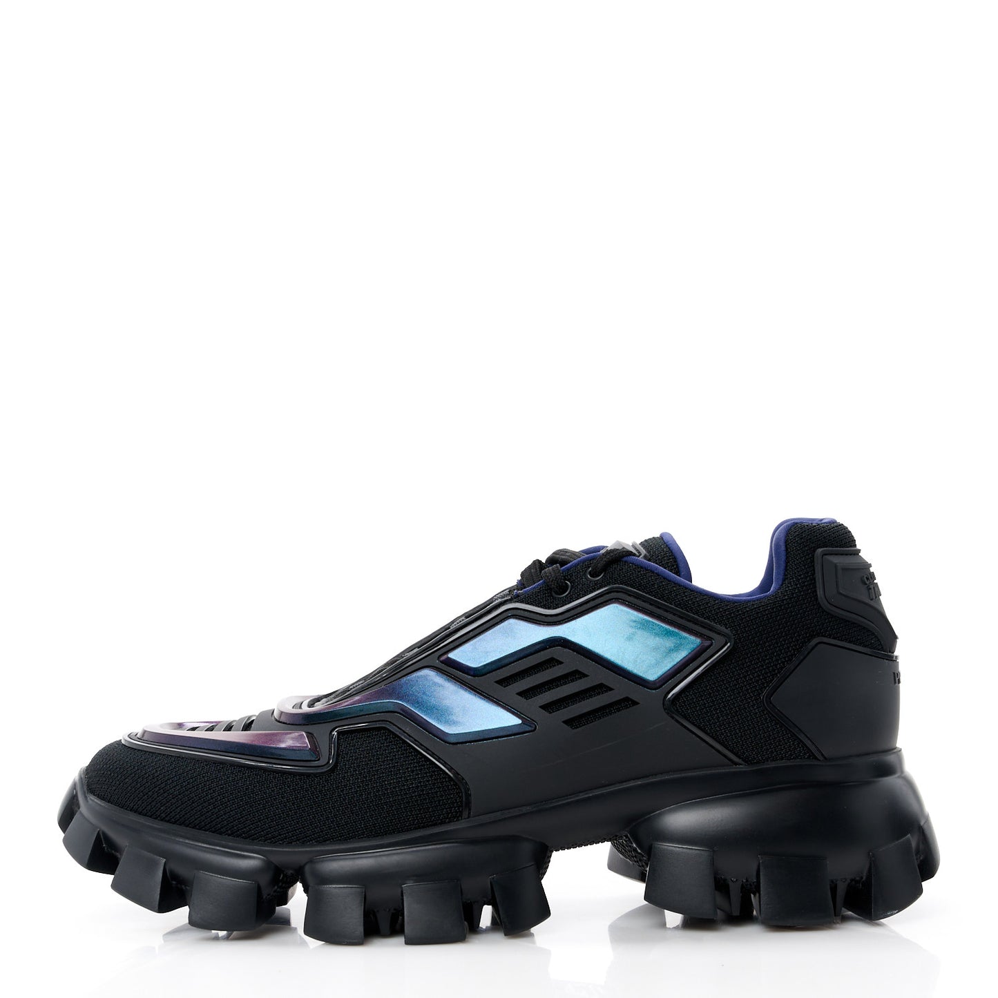 Rubber Knit Fabric Iridescent Mens Cloudbust Thunder Sneakers 8 Black