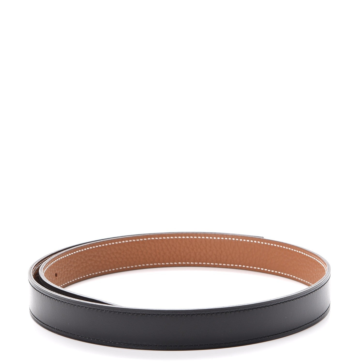 Hermes Box Togo 24mm Belt Strap 75 Black Gold 2 of 6