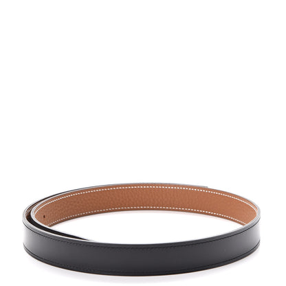 Hermes Box Togo 24mm Belt Strap 75 Black Gold 2 of 6