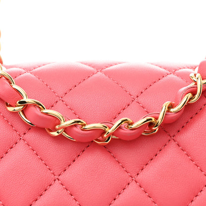 Chanel Lambskin Quilted Small Urban Spirit Backpack Dark Pink 8 of 10