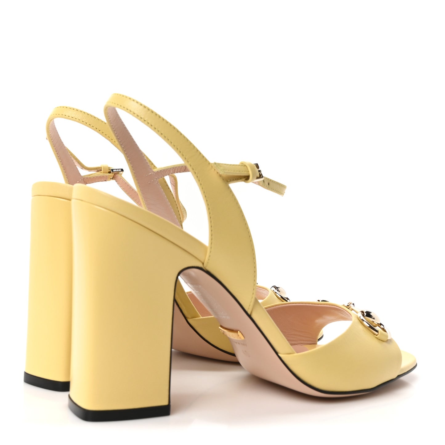 Malaga Kid Horsebit Cross Strap 95mm Sandals 40 Sweety Yellow