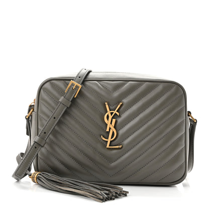 Saint Laurent Calfskin Matelasse Monogram Lou Camera Bag Dusty Grey 1 of 14
