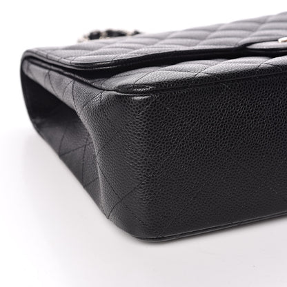 Chanel Caviar Quilted Jumbo Single Flap Black 9 of 12