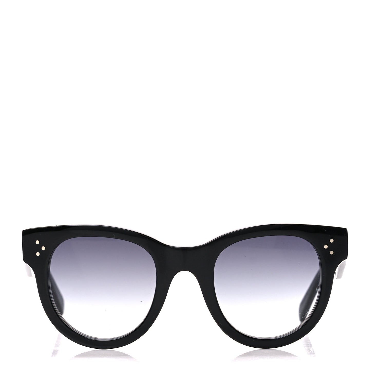 Acetate Studded Mineral Round Sunglasses CL40031N Black