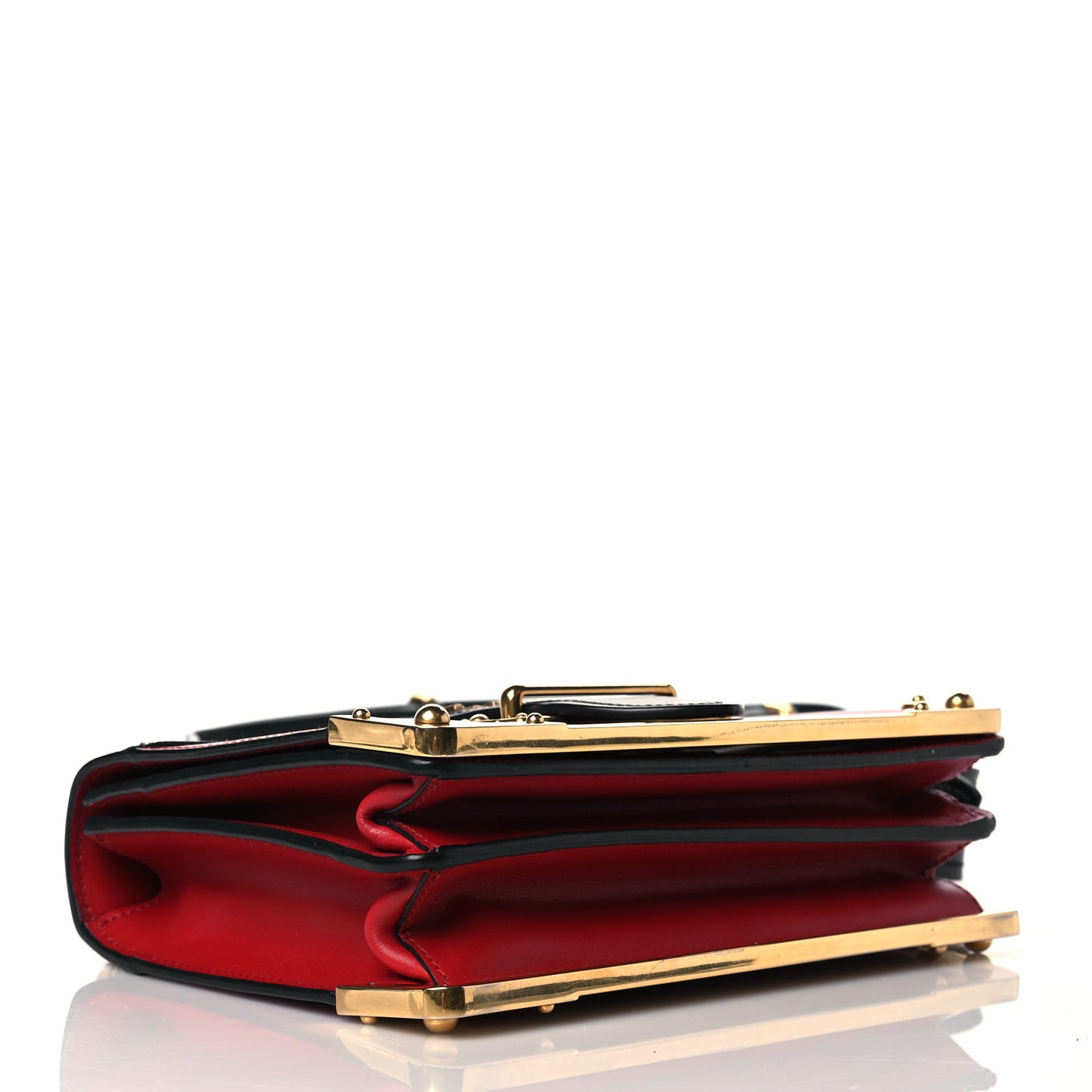 City Calfskin Saffiano Cahier Bag Fuoco Black