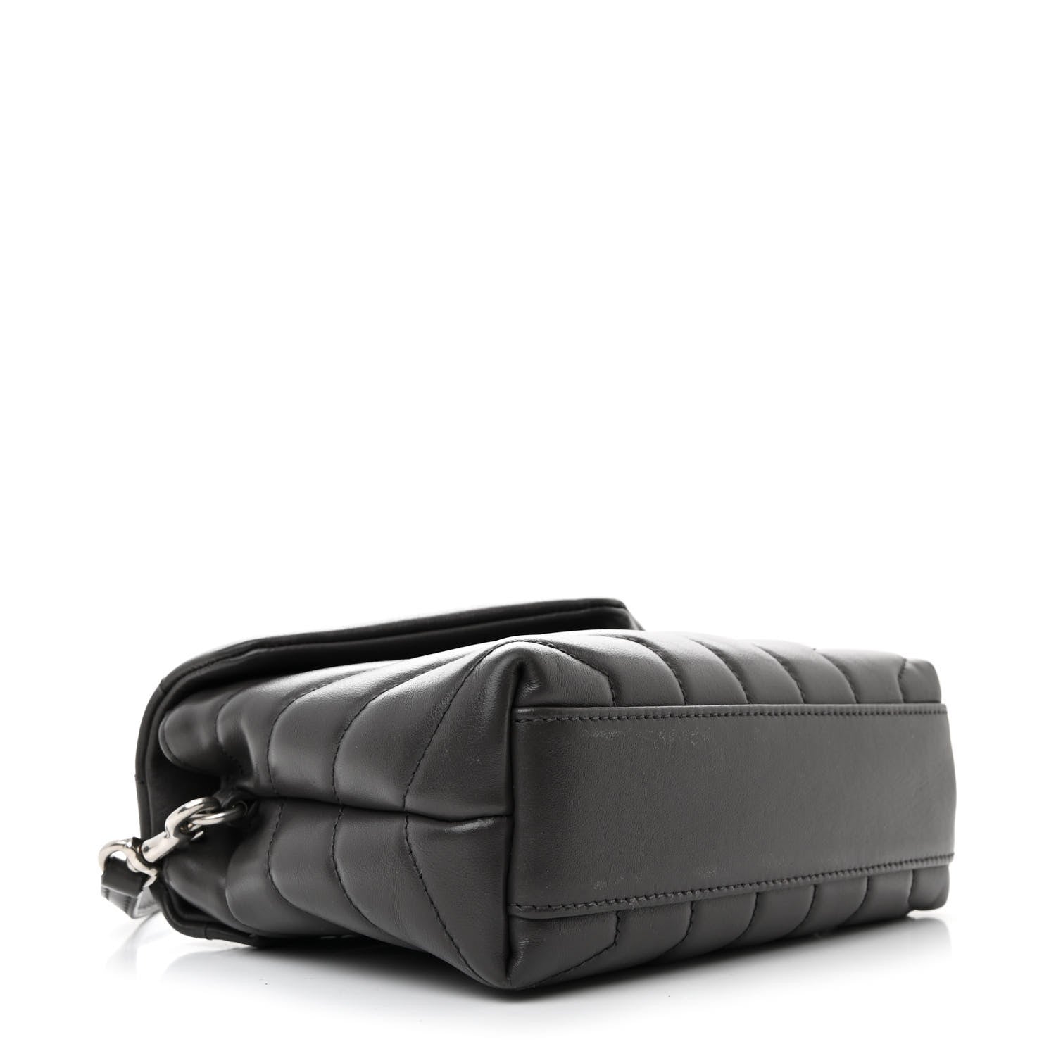 Saint Laurent Calfskin Y Quilted Monogram Toy Loulou Crossbody Bag Storm 4 of 11