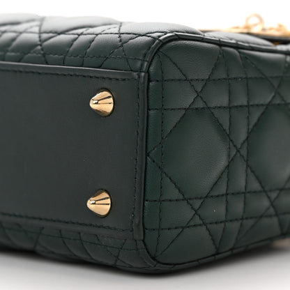 Christian Dior Lambskin Cannage Small My ABCDior Lady Dior Dark Green 10 of 10