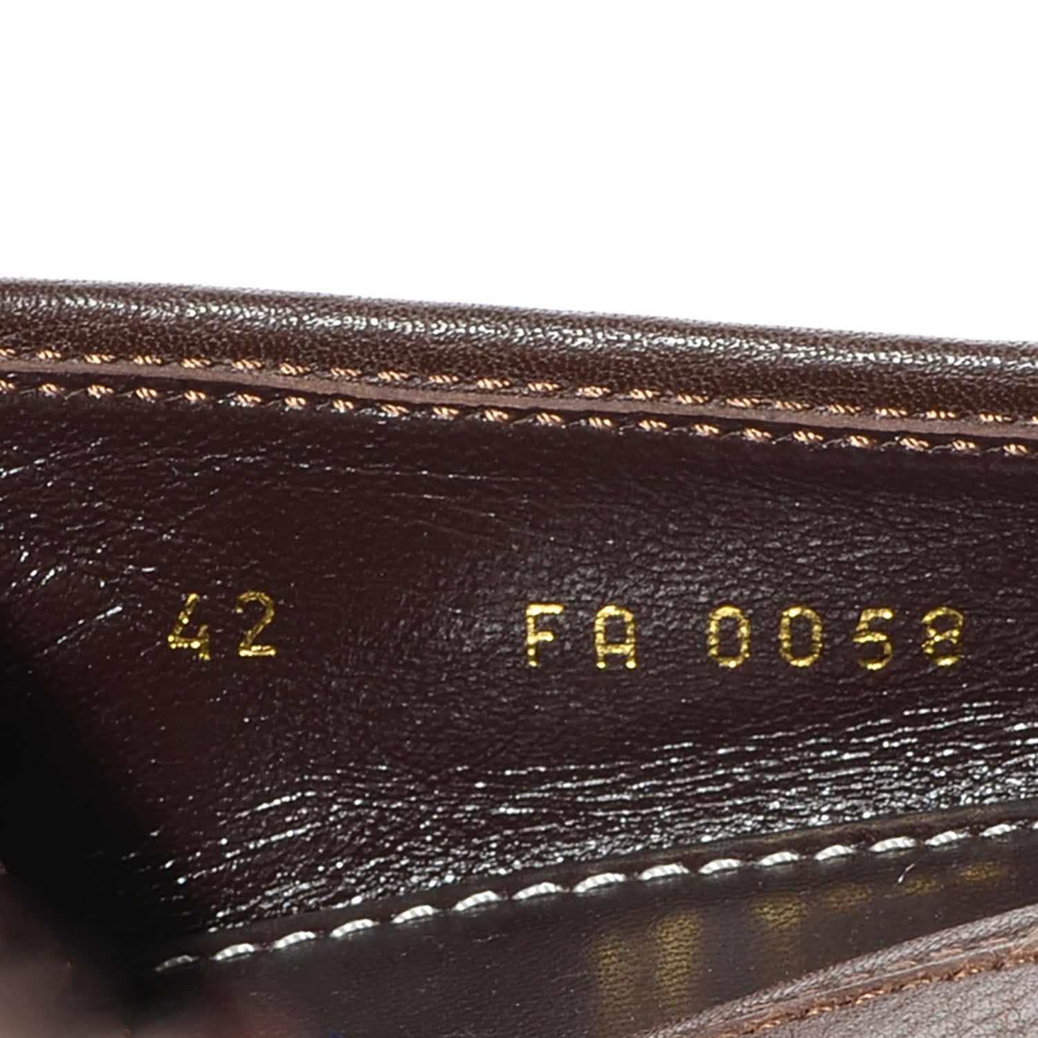 Louis Vuitton Pebbled Leather Oxford Ballerina Flats 42 Marron 8 of 8