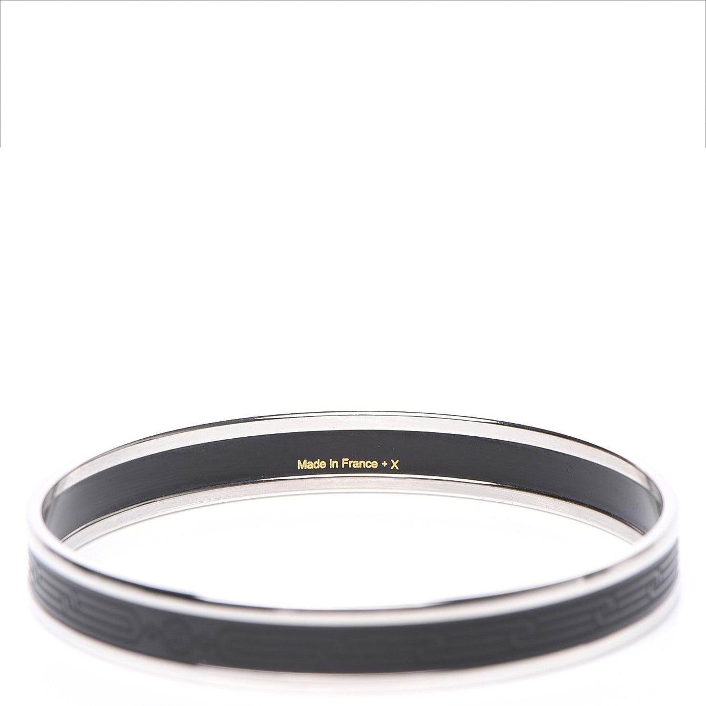 Enamel Printed Sellier Narrow Bracelet 65 Black