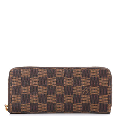 Louis Vuitton Damier Ebene Clemence Wallet Rose Ballerine 1 of 6