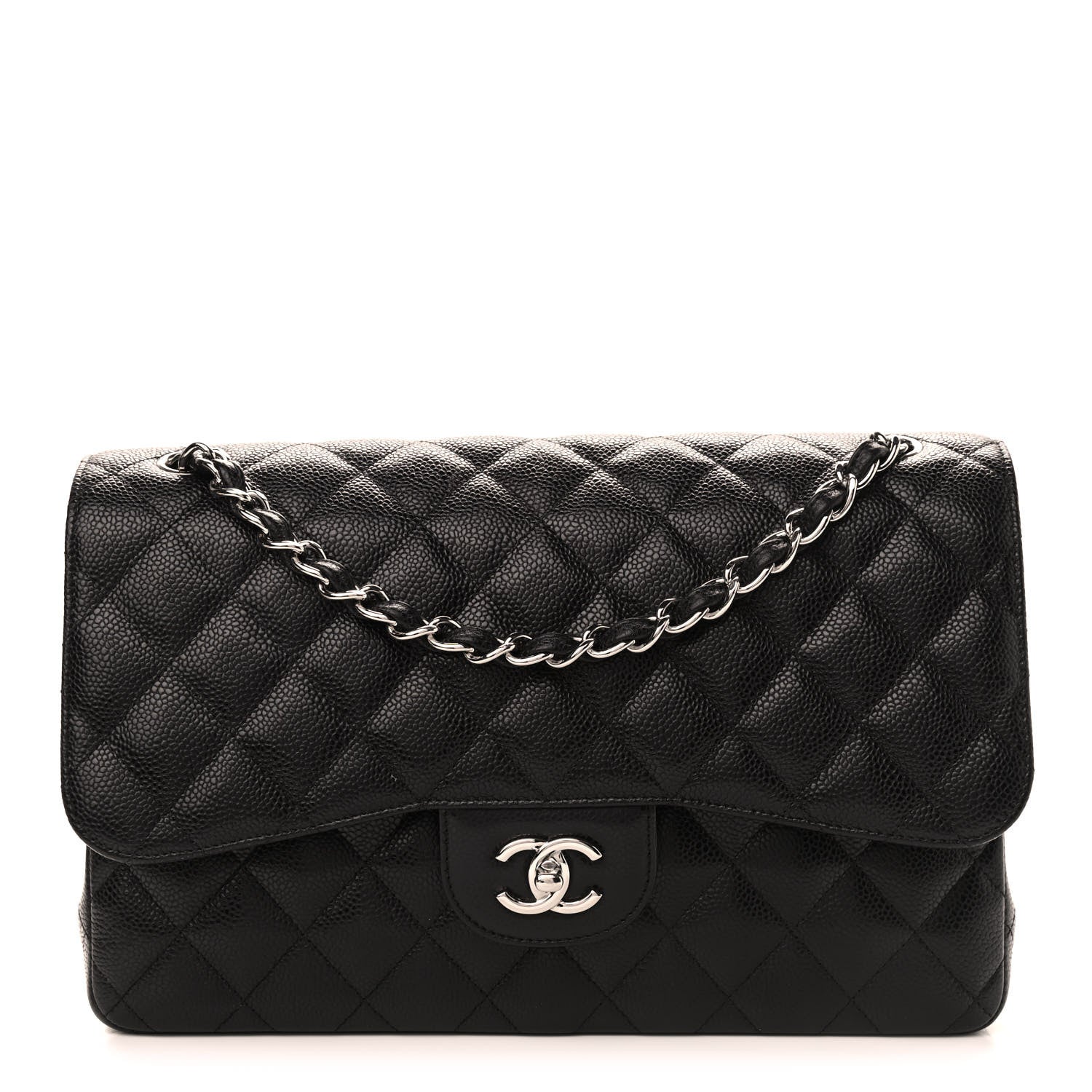 Chanel Caviar Quilted Jumbo Double Flap Black 1 of 11