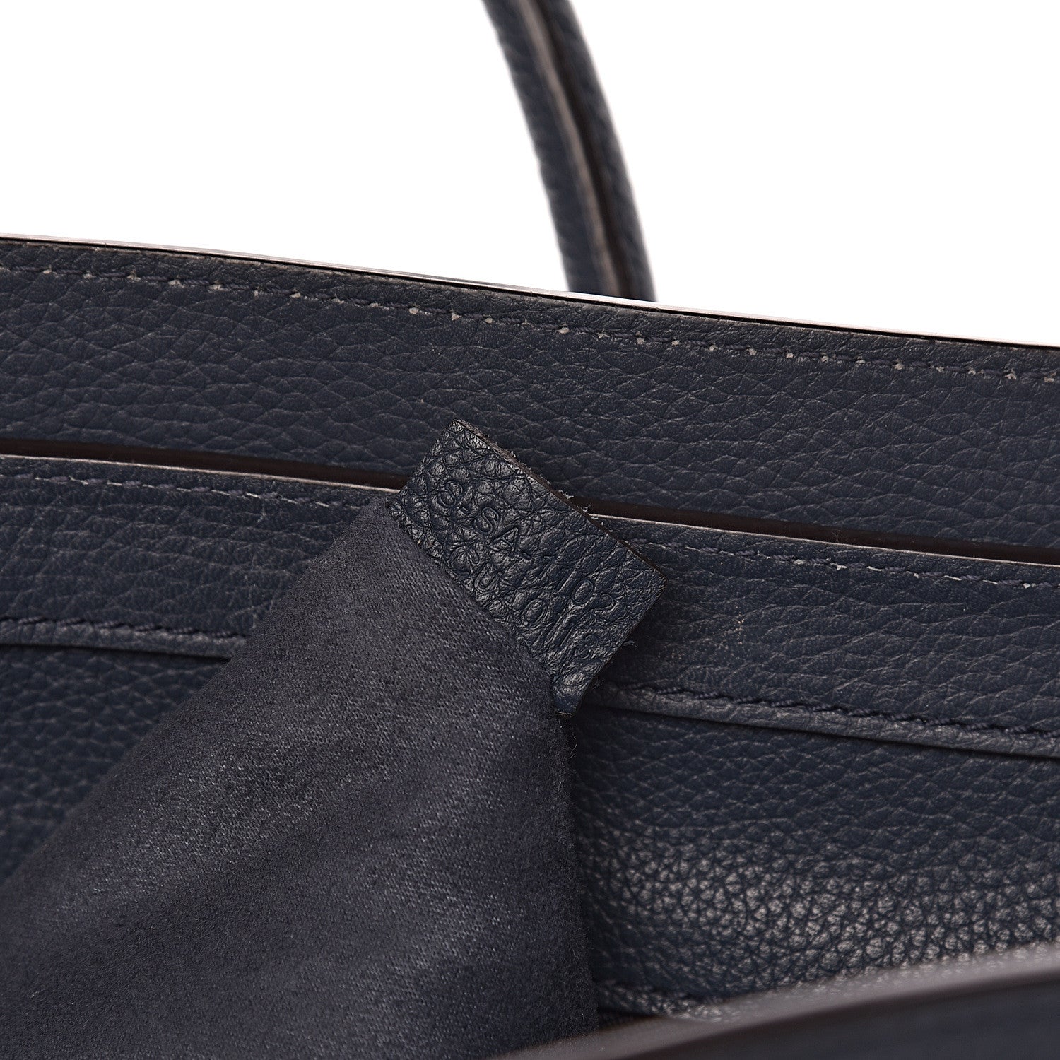 Celine Drummed Calfskin Micro Luggage Orage 7 of 20