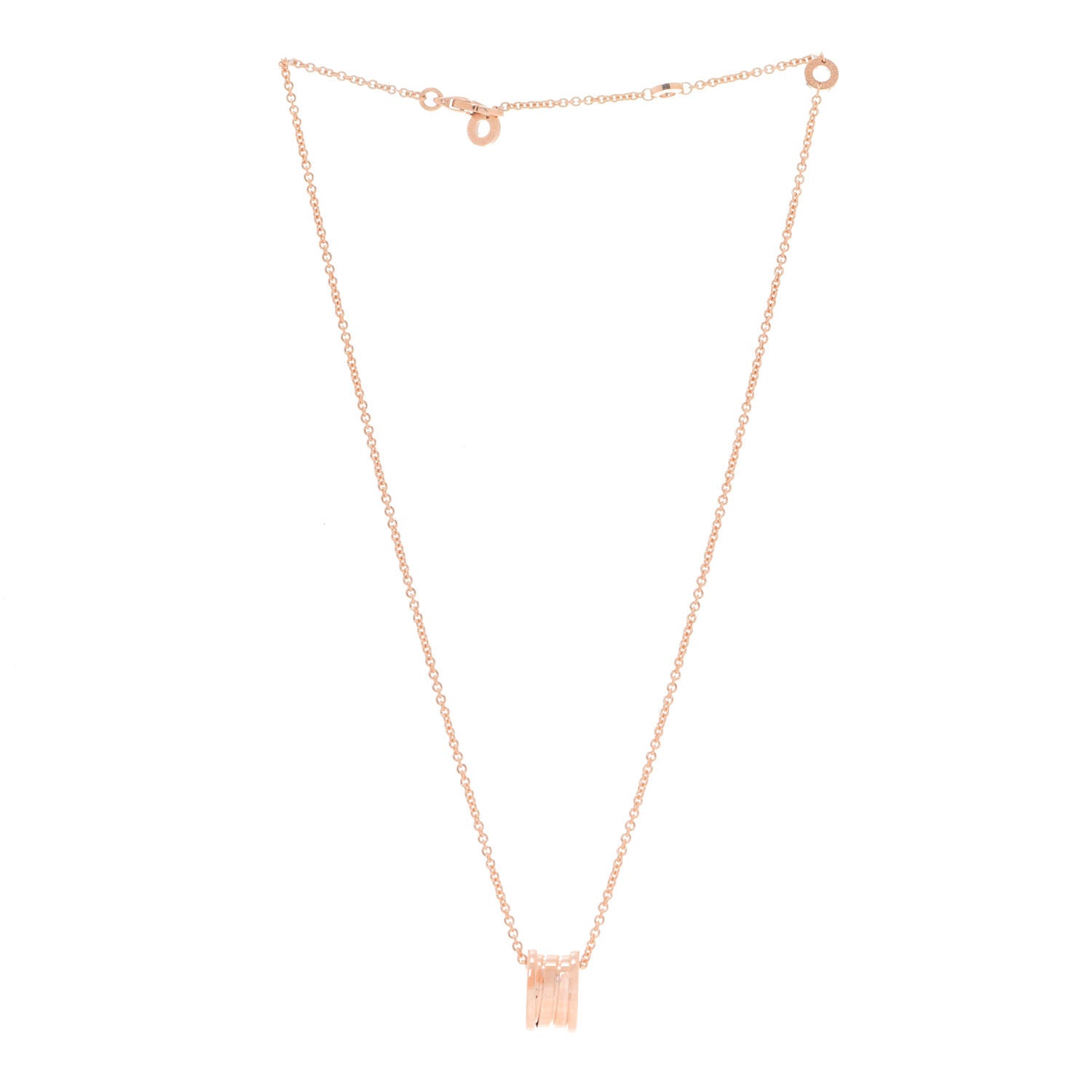 Bulgari 18K Rose Gold B.Zero1 Pendant Necklace 3 of 9