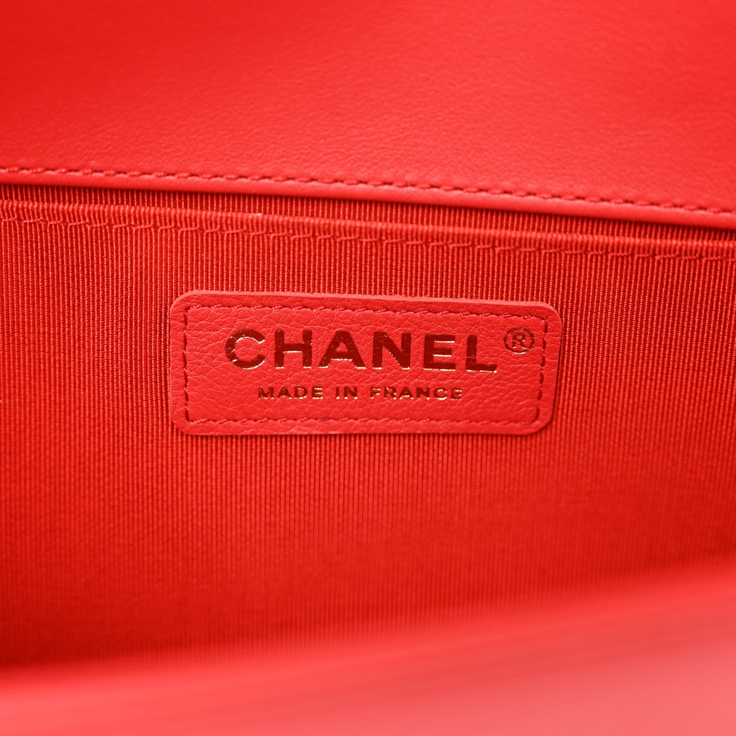 Calfskin Quilted Medium Boy Flap Red