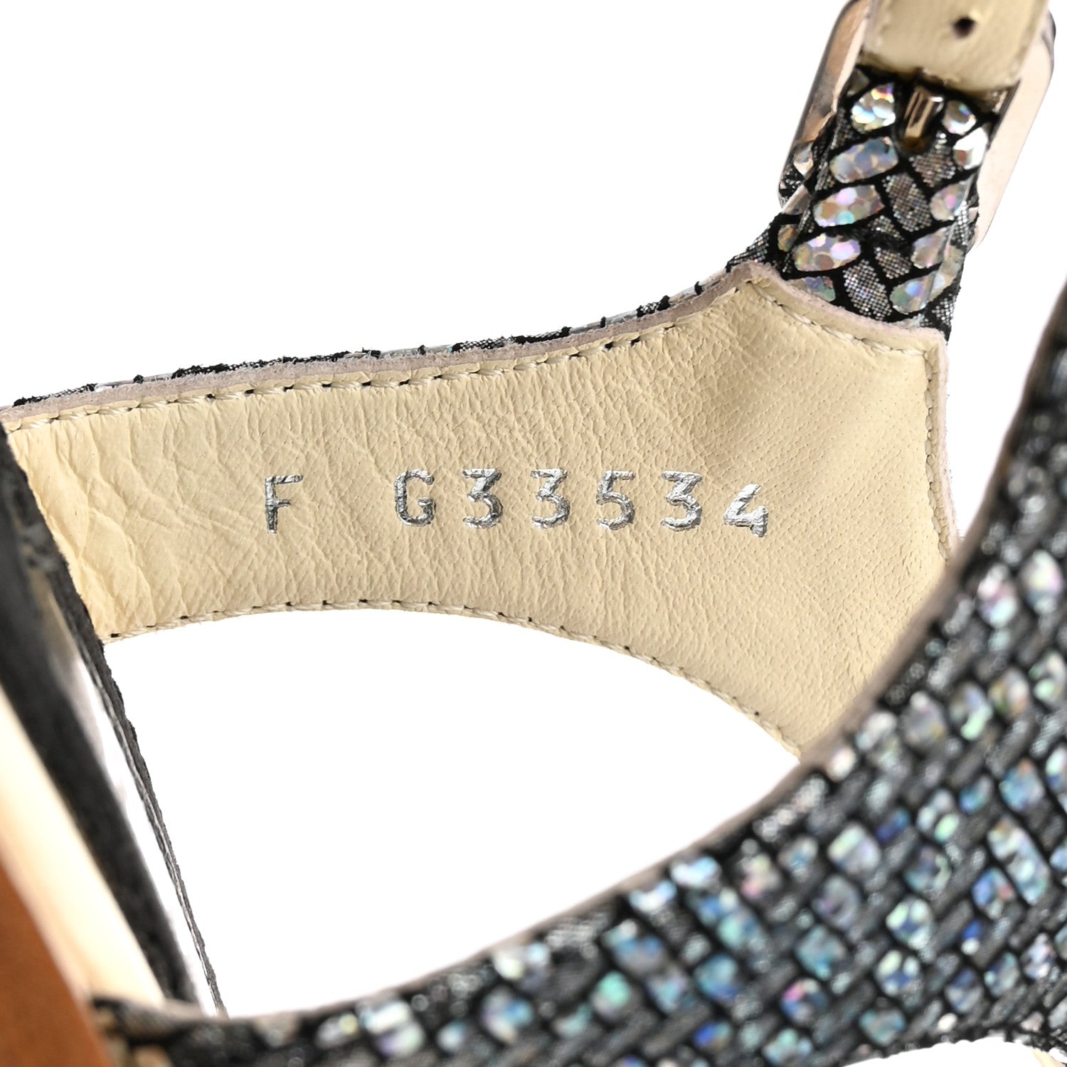 Chanel Fantasy Goatskin Suede CC Chain Thong Sandals 39 Silver Ivory 7 of 9