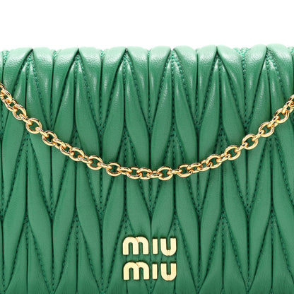Miu Miu Nappa Matelasse Smartphone Holder With Chain Mango 8 of 10