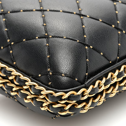 Chanel Lambskin Quilted Chain Around Clutch Black 9 of 10