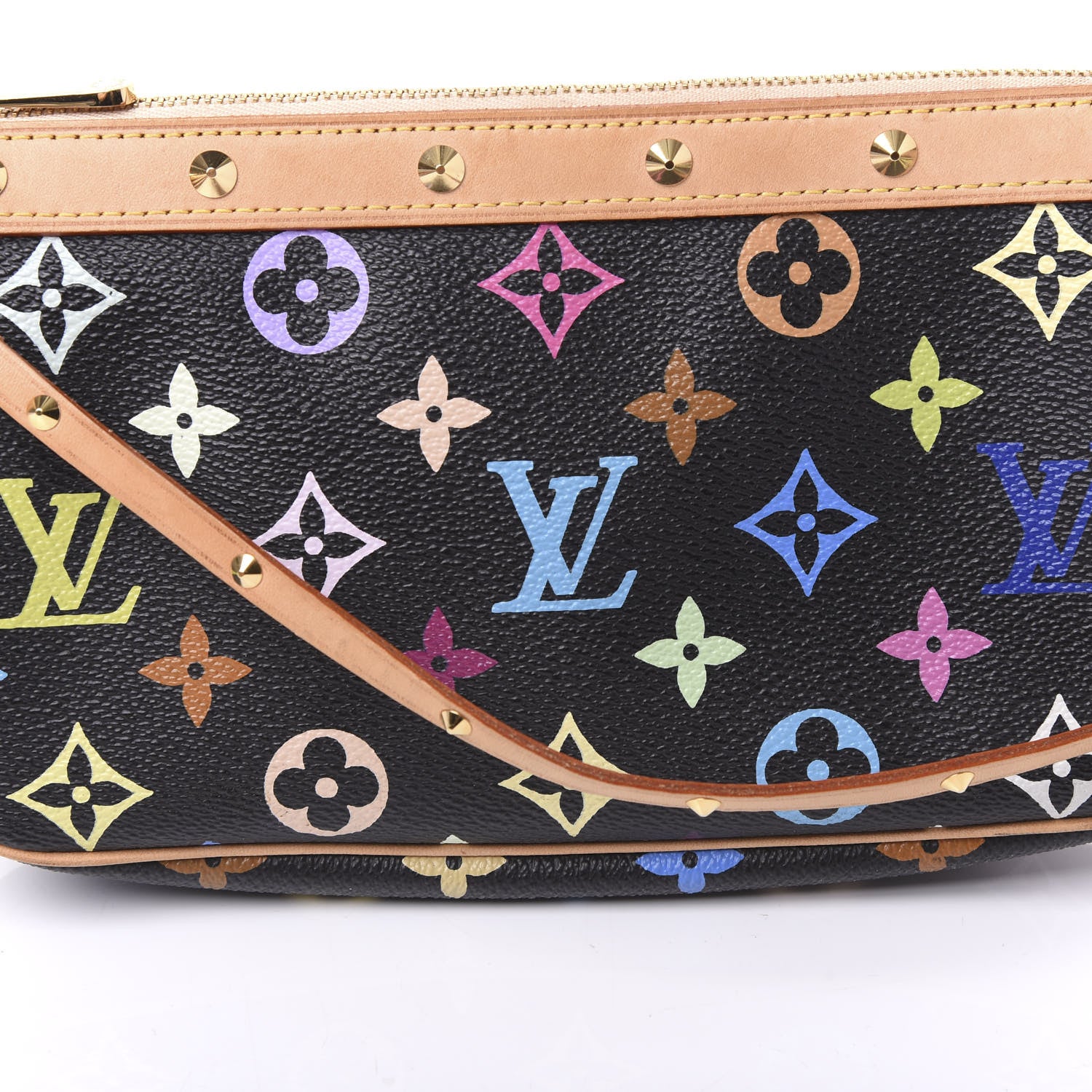 Louis Vuitton Monogram Multicolor Pochette Accessories Black 6 of 9