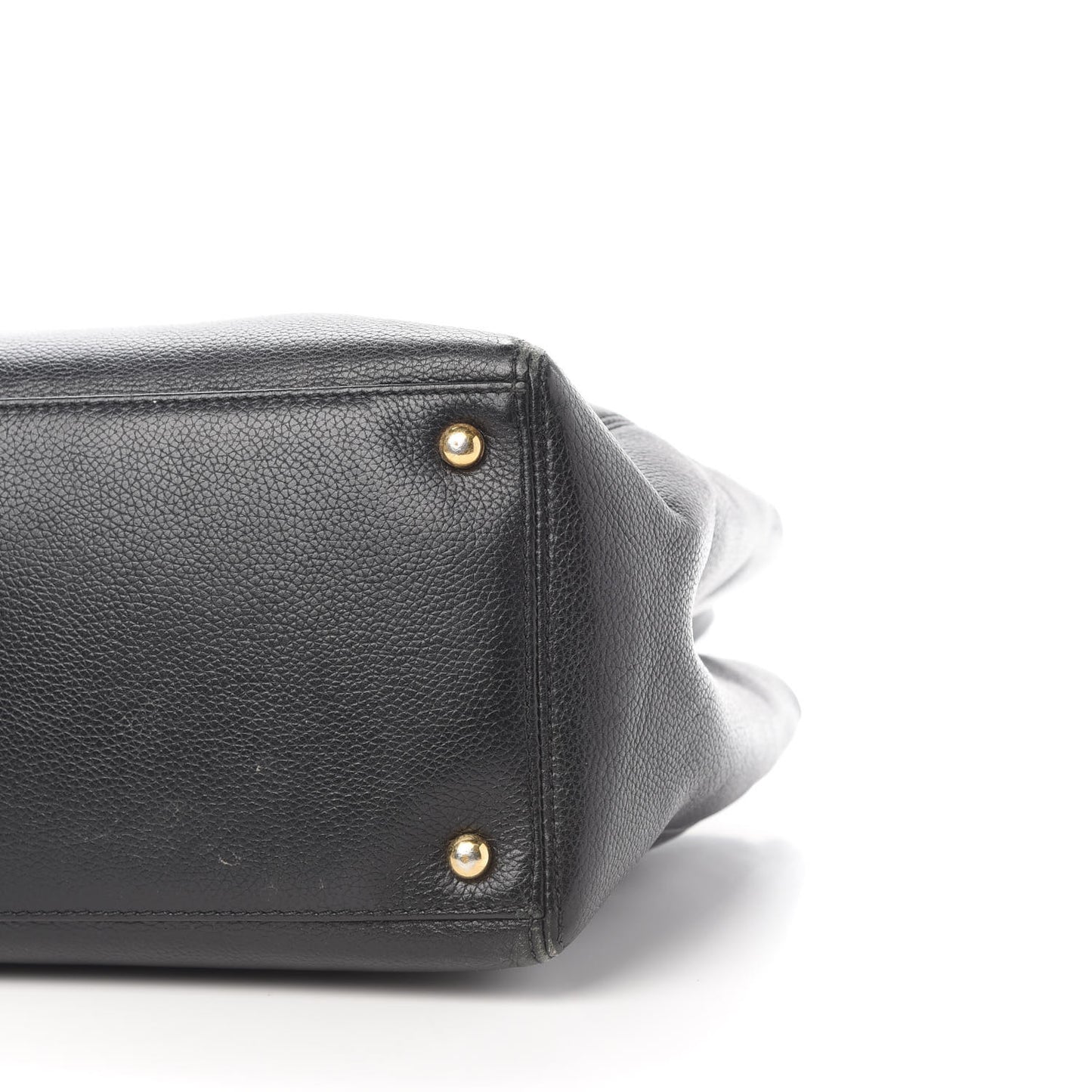 Calfskin Cerf Executive Shopper Tote Black