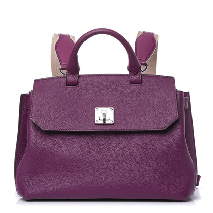MCM Grained Calfskin Medium Milla Convertible Backpack Mystic Purple 1 of 13