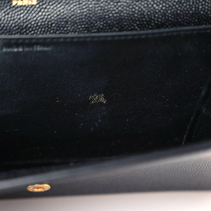 Saint Laurent Grain De Poudre Uptown Chain Wallet Black 9 of 12
