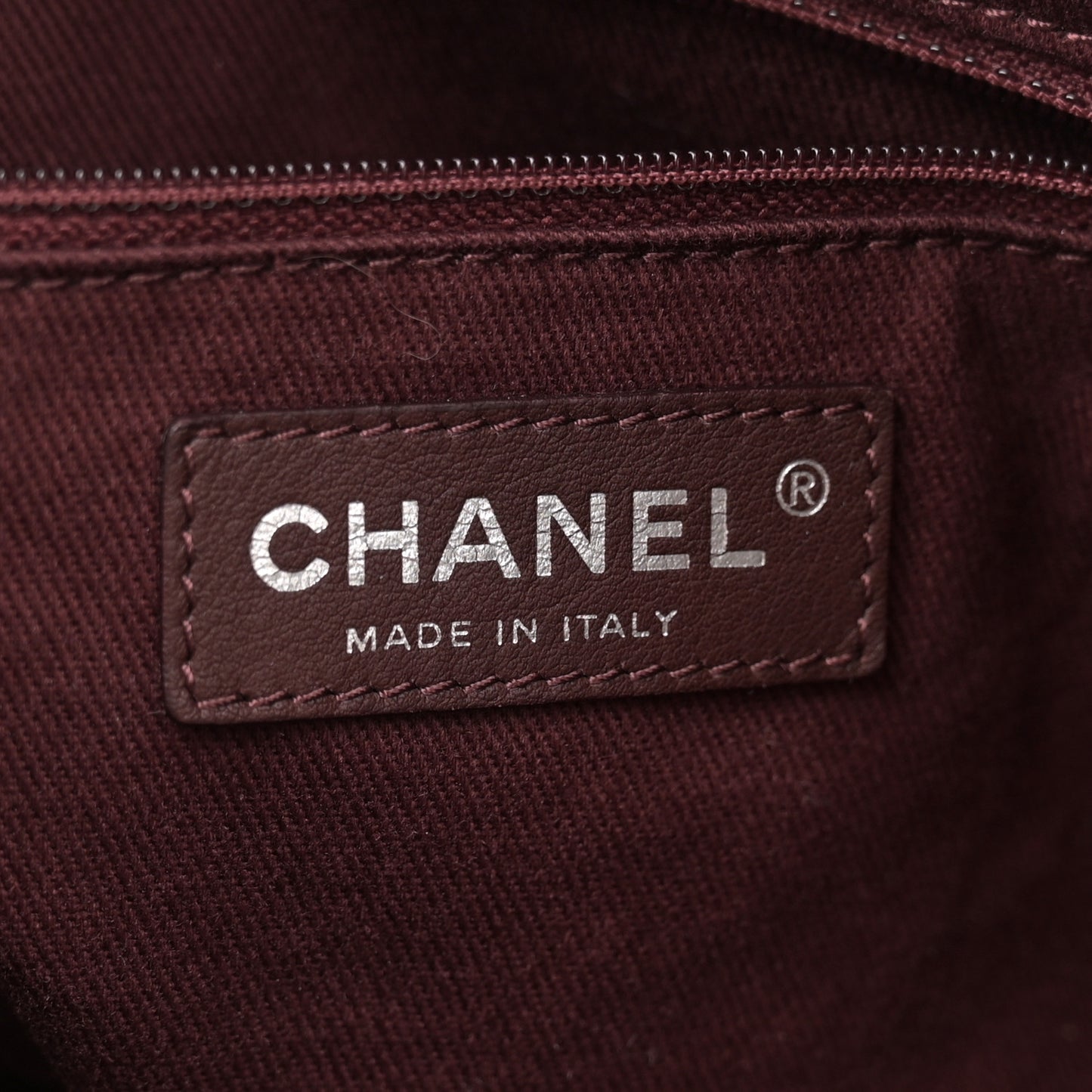 Iridescent Calfskin Quilted Small In The Mix Tote Grey