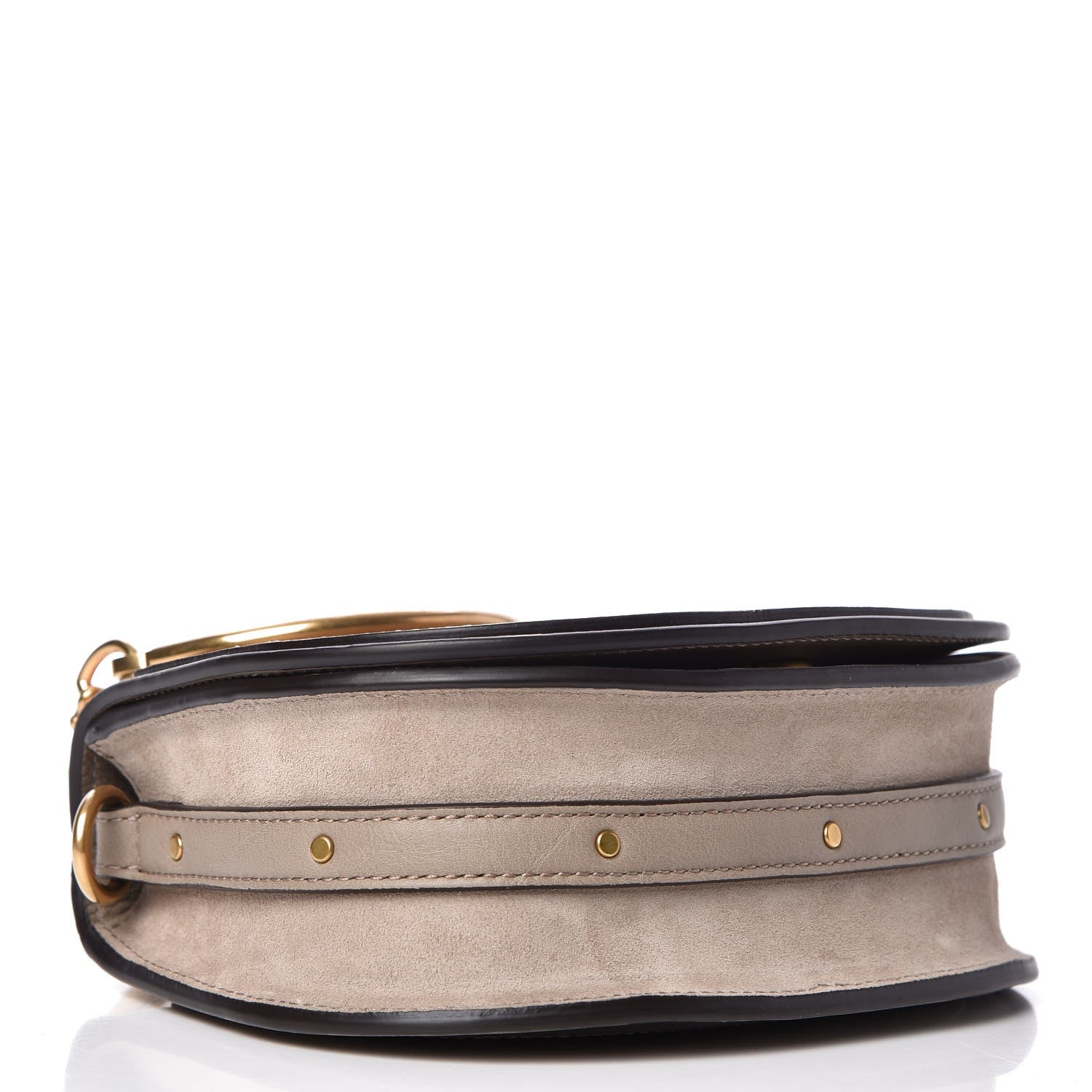 Chloe Calfskin Suede Small Nile Bracelet Bag Motty Grey 4 of 8