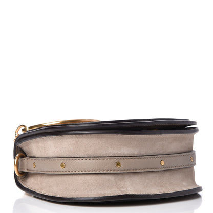 Chloe Calfskin Suede Small Nile Bracelet Bag Motty Grey 4 of 8
