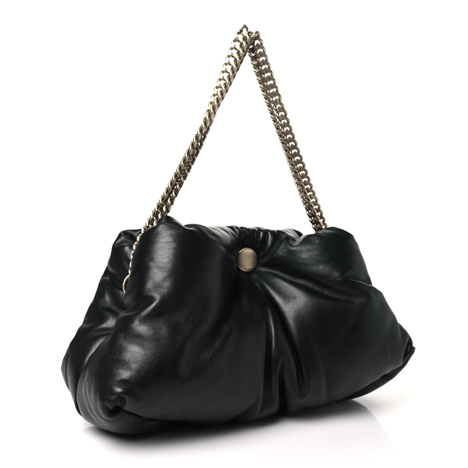 Proenza Schouler Lambskin Puffy Tobo Chain Shoulder Bag Black 3 of 9