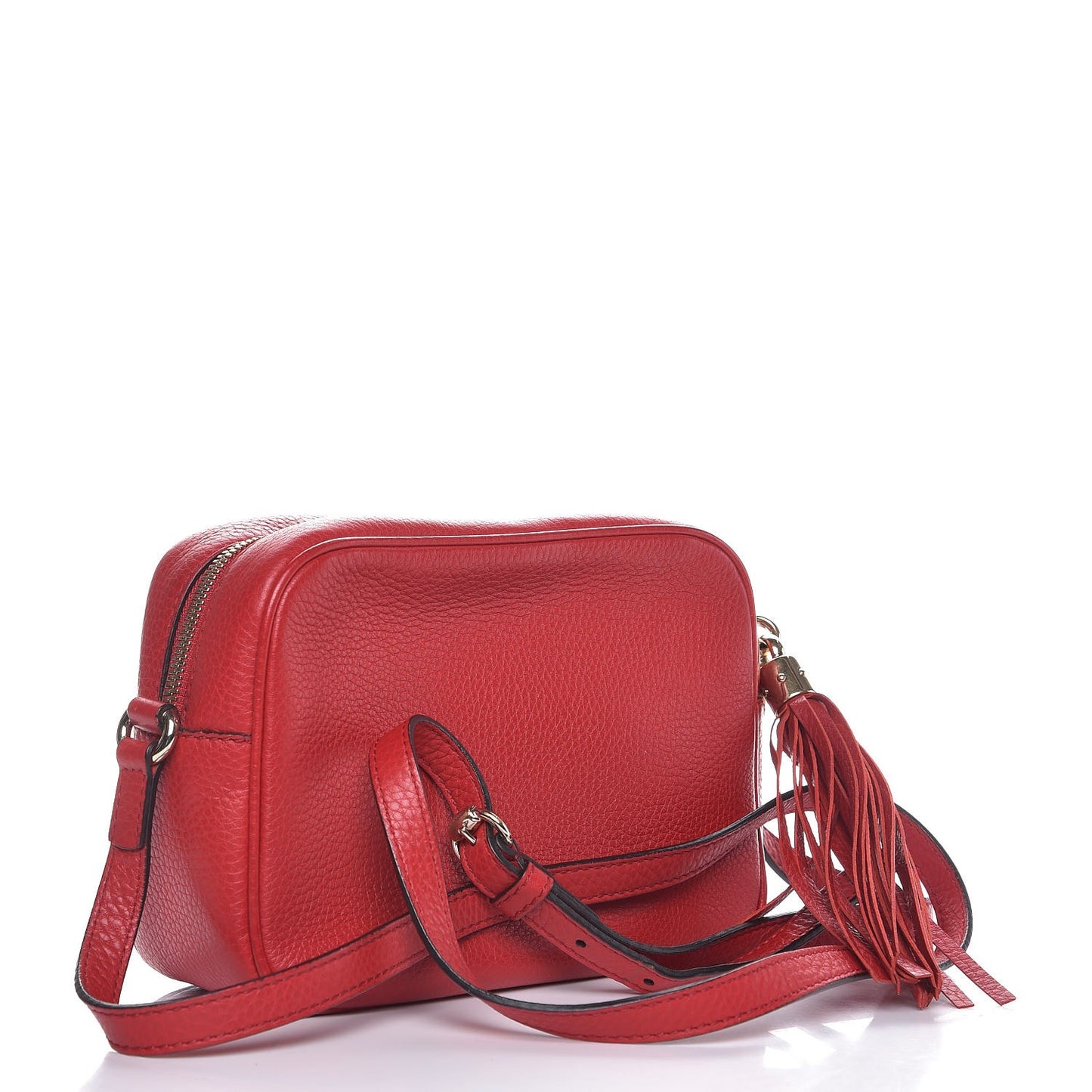 Pebbled Calfskin Small Soho Disco Bag Tabasco Red