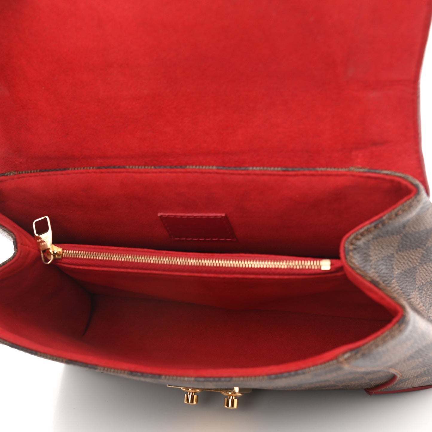 Damier Ebene Caissa Clutch Cherry